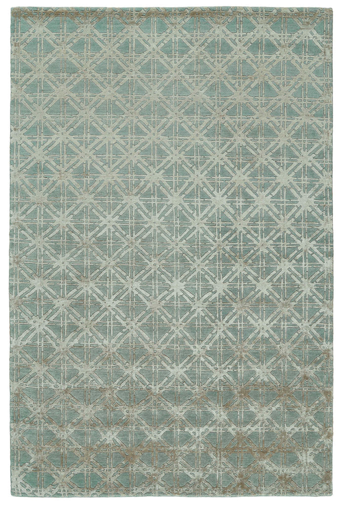 Feizy Bamboo Lattice 7054F Light Blue/Beige Area Rug main image