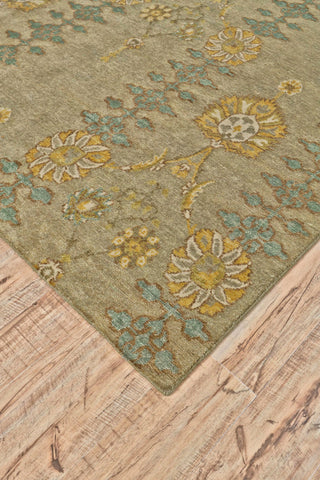 Feizy Vardo 6171F Light Gray/Blue Area Rug Corner Image