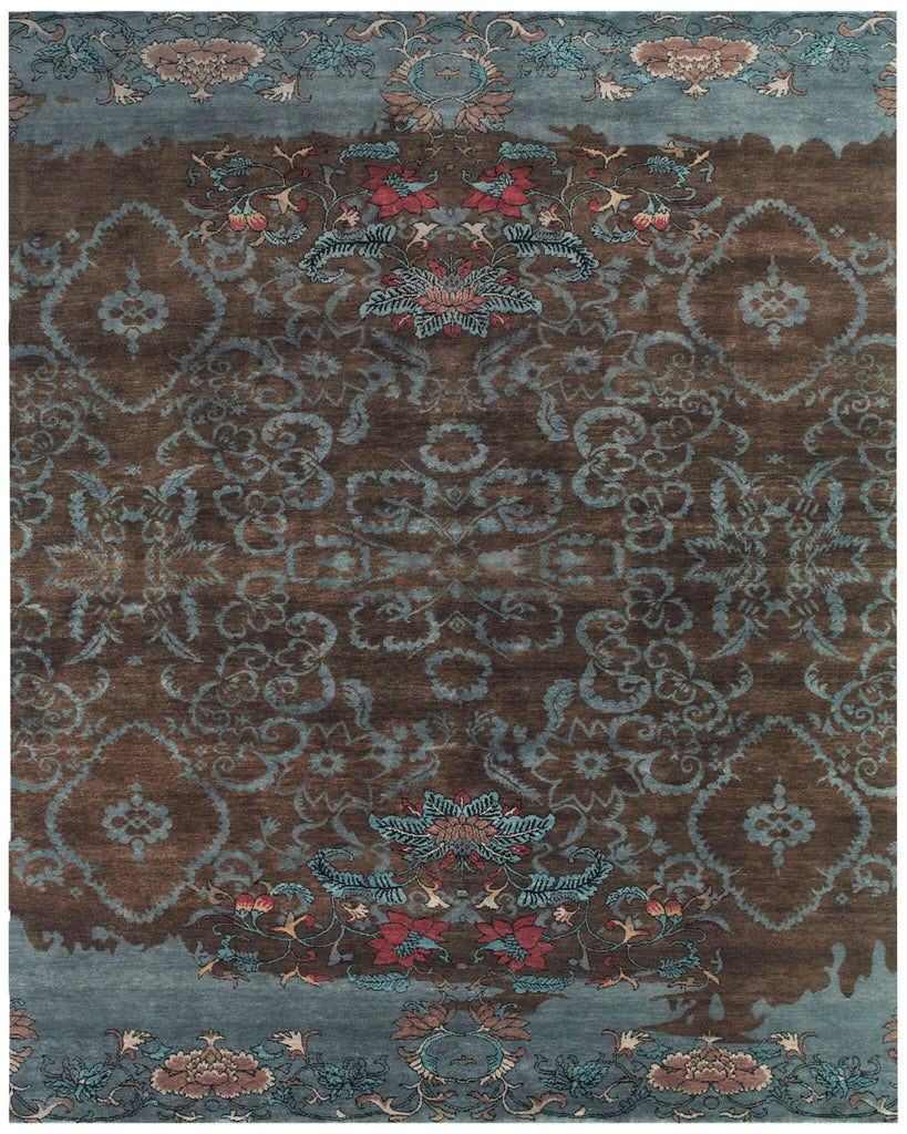 Feizy Vivendi 6401F Brown/Teal Area Rug main image