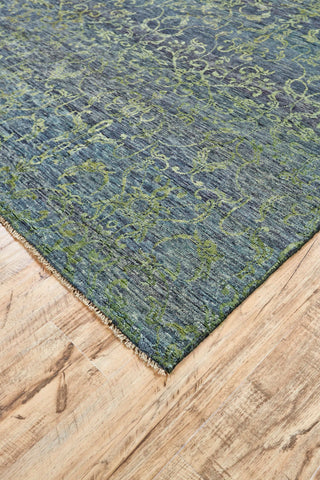 Feizy Tesoro Ii 7199F Jade Area Rug Corner Image