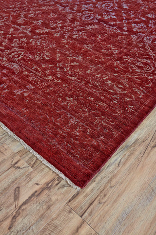 Feizy Tesoro Ii 7206F Rouge Area Rug Corner Image
