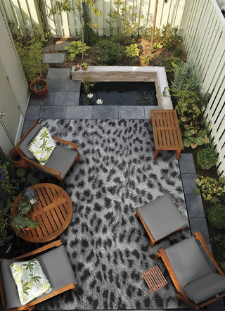 Couristan Dolce Lynx Ivory-charcoal Area Rug Lifestyle Image Feature