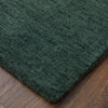 Feizy Luna 8049F Green Area Rug Corner Image with Rug Pad