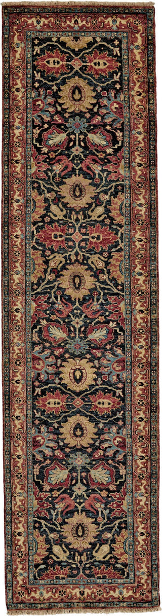 Havila Fine Rugs Acacia H1204 Black/Rust Area Rug