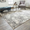 Feizy Sorel 3299F Gray/Beige Area Rug Lifestyle Image Feature