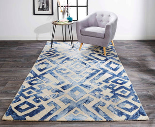 Feizy Lorrain 8570F Gray/Blue/Ivory Area Rug