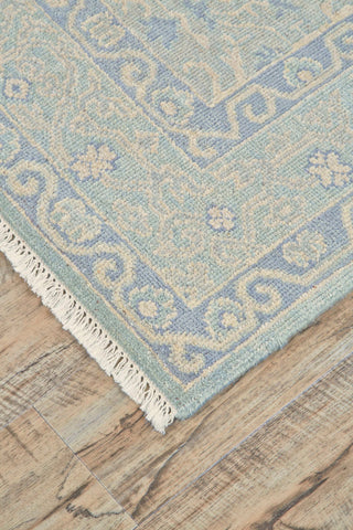Feizy Zenas 6259F Mist Area Rug Corner Image