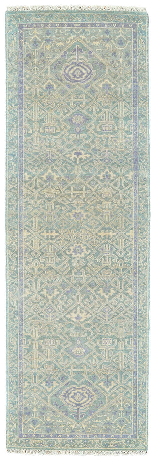 Feizy Zenas 6259F Mist Area Rug Corner Image with Rug Pad