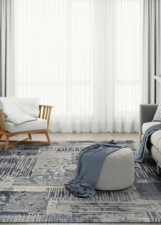 Couristan Easton Seismic Ivory Area Rug Lifestyle Image Feature