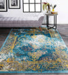 Feizy Keats 3471F Lagoon Area Rug Lifestyle Image Feature