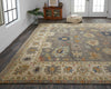 Havila Fine Rugs Bostonian H1346 Dark Gray/Ivory Area Rug Lifestyle Image Feature