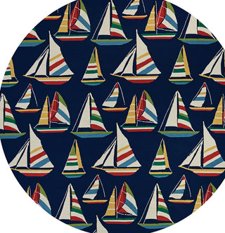 Couristan Outdoor Escape Yachting Navy Area Rug Main