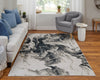 Feizy Micah 39LPF Ivory/Black/Taupe Area Rug Lifestyle Image Feature