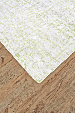 Feizy Leif 7213F Chartreuse Area Rug Corner Image