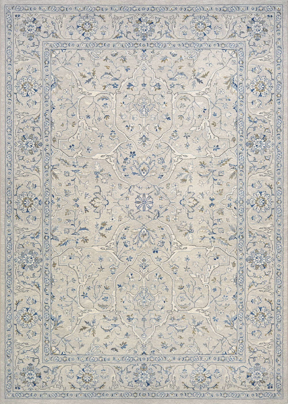 Couristan Sultan Treasures Floral Yazd Grey Area Rug
