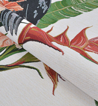 Couristan Dolce Toucans Ivory Area Rug Detail Image