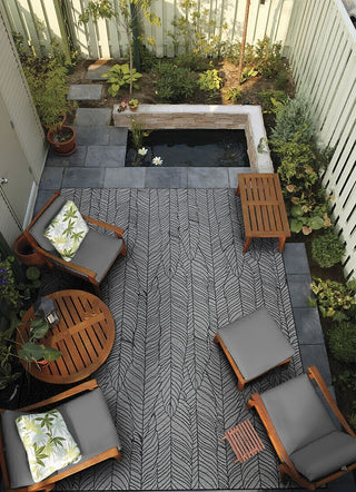 Couristan Dolce Majorelle Silver-black Area Rug Lifestyle Image Feature