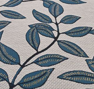 Couristan Dolce Summer Ivy Ivory Slate Blue Area Rug Corner Image