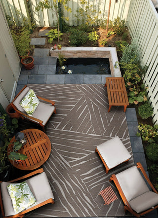 Couristan Dolce Parquet Mocha Area Rug Lifestyle Image Feature