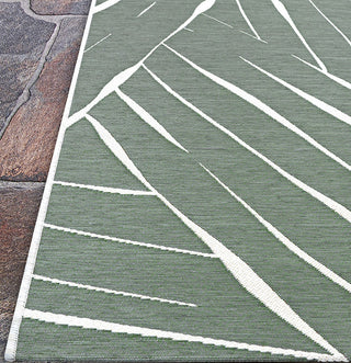 Couristan Dolce Parquet Fern Area Rug Corner Image