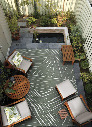 Couristan Dolce Parquet Fern Area Rug Lifestyle Image Feature