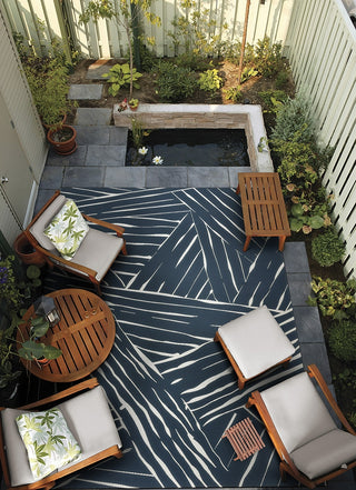 Couristan Dolce Parquet Ink Area Rug Lifestyle Image Feature