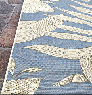 Couristan Dolce Flora Ice Area Rug Corner Image