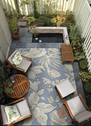 Couristan Dolce Flora Ice Area Rug Lifestyle Image Feature