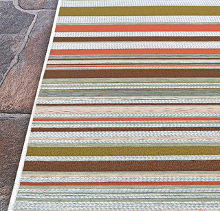 Couristan Dolce Striped Sunset Area Rug Corner Image