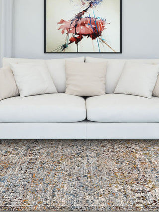 Couristan Luxor Antique Tabriz Ivory/Gold Area Rug Lifestyle Image Feature