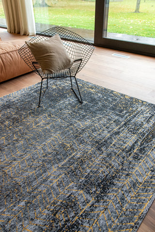Louis De Poortere Mad Men Jacob's Ladder 8422 Broadway Glitter Area Rug Lifestyle Image Feature
