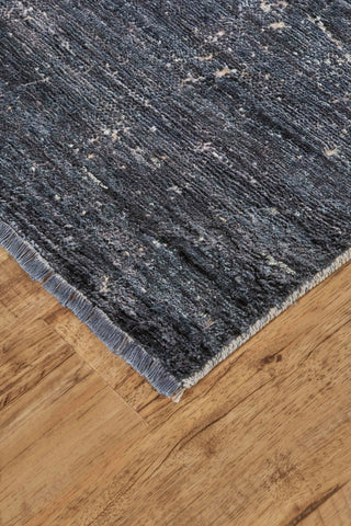 Feizy Wexford 6409F Gray/Purple Area Rug Corner Image with Rug Pad