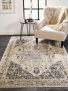 Feizy Grayson 3579F Charcoal/Beige Area Rug Lifestyle Image Feature