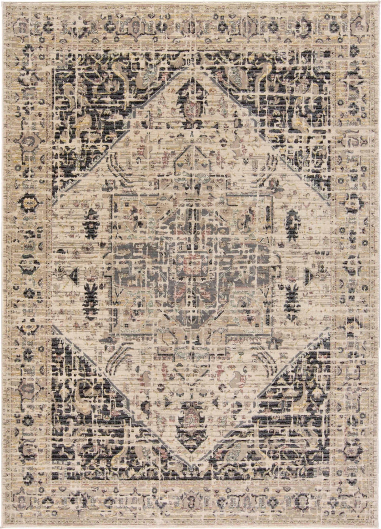 Feizy Grayson 3579F Charcoal/Beige Area Rug