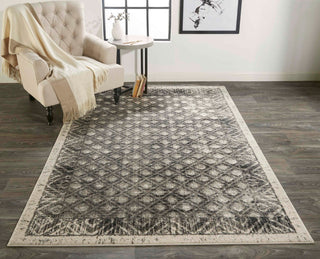 Feizy Kano 3875F Black/Ivory Area Rug