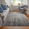 Feizy Kano 39LIF Gray/Black/Taupe Area Rug Lifestyle Image Feature
