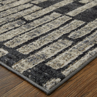 Feizy Kano 39LKF Gray/Black/Ivory Area Rug