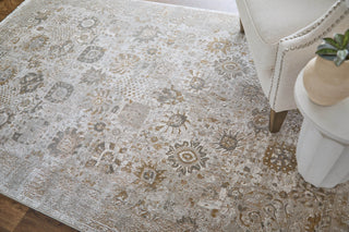 Feizy Cadiz 39SZF Ivory/Gray/Gold Area Rug Lifestyle Image 2