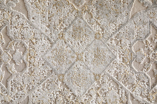 Feizy Cadiz 39T0F Ivory/Gray/Gold Area Rug Detail