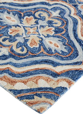 Feizy Rhett I8072 Blue/Rust Area Rug