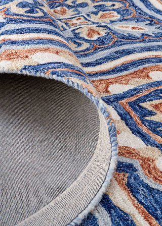 Feizy Rhett I8072 Blue/Rust Area Rug