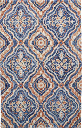 Feizy Rhett I8072 Blue/Rust Area Rug