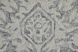 Feizy Belfort 8A27F Gray/White Area Rug Corner Image