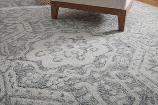 Feizy Belfort 8A27F Gray/White Area Rug Lifestyle Image Feature