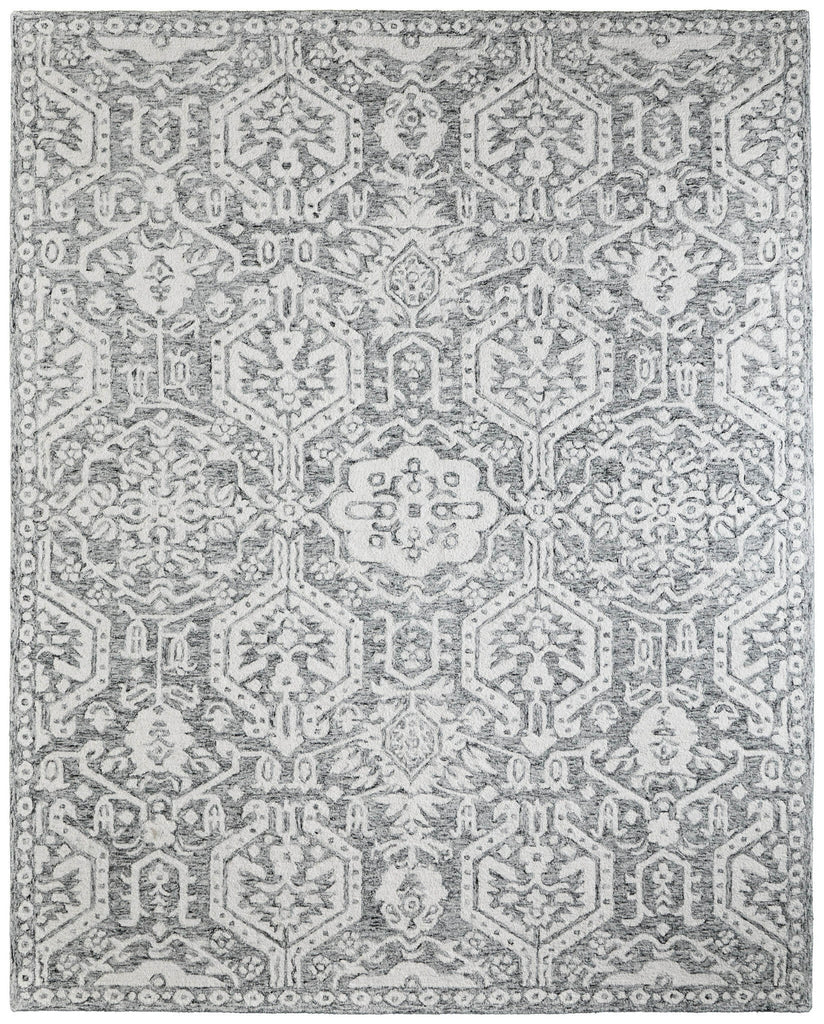 Feizy Belfort 8A27F Gray/White Area Rug main image