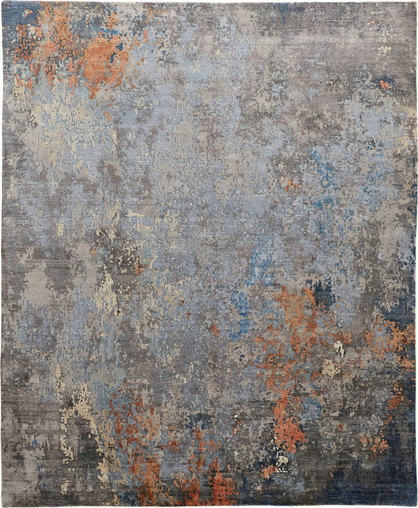 Havila Fine Rugs Gift H1946 Blue/Orange Area Rug