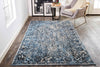 Feizy Ainsley 3900F Blue/Charcoal Area Rug Lifestyle Image Feature