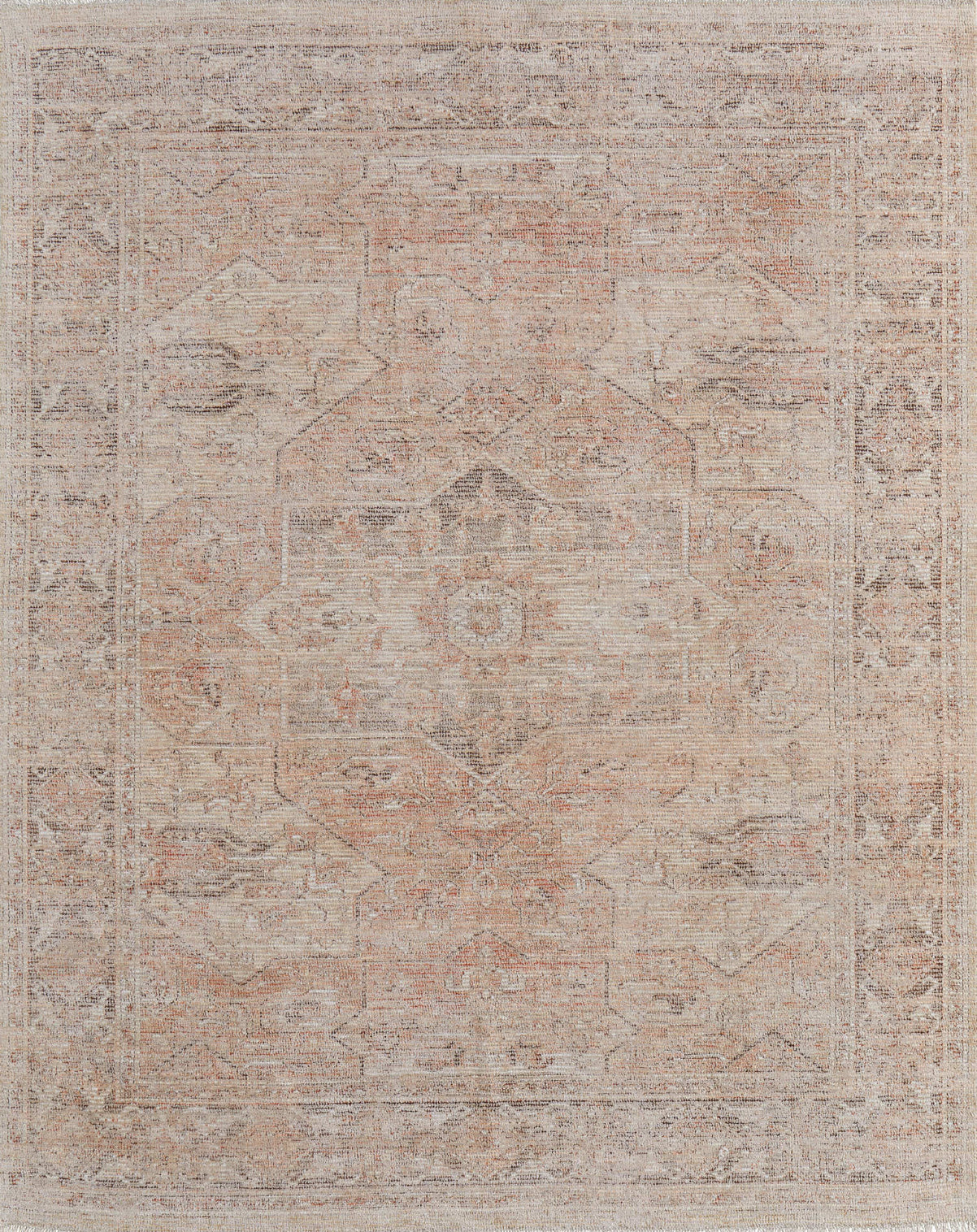 Feizy Caldwell 8977F Orange/Tan/Ivory Area Rug main image