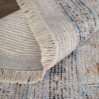 Feizy Caldwell 8980F Ivory/Blue/Orange Area Rug Detail Image