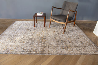 Louis De Poortere Antiquarian Ushak 8884 Suleiman Grey Area Rug Lifestyle Image Feature